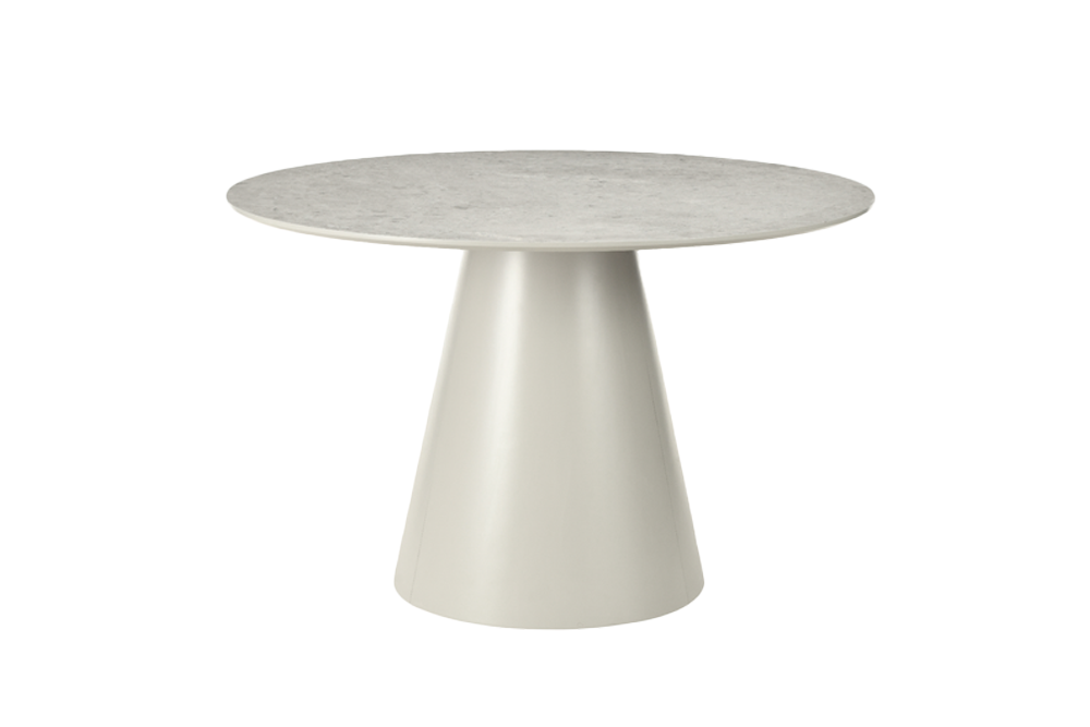 Dining table VOGUE 120cm round grey stone look