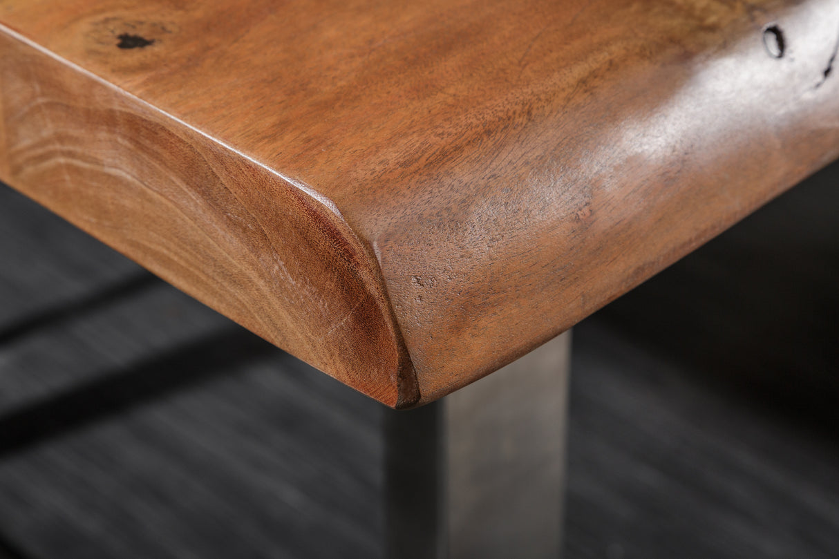 Esstisch MAMMUT 240cm Tischplatte 60mm Akazienholz Honig Finish
