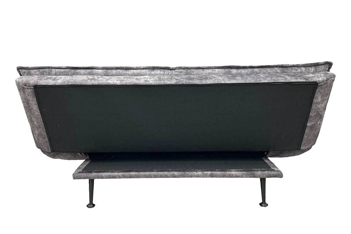 Sofa bed JAZZ 195cm 3-seater velvet grey