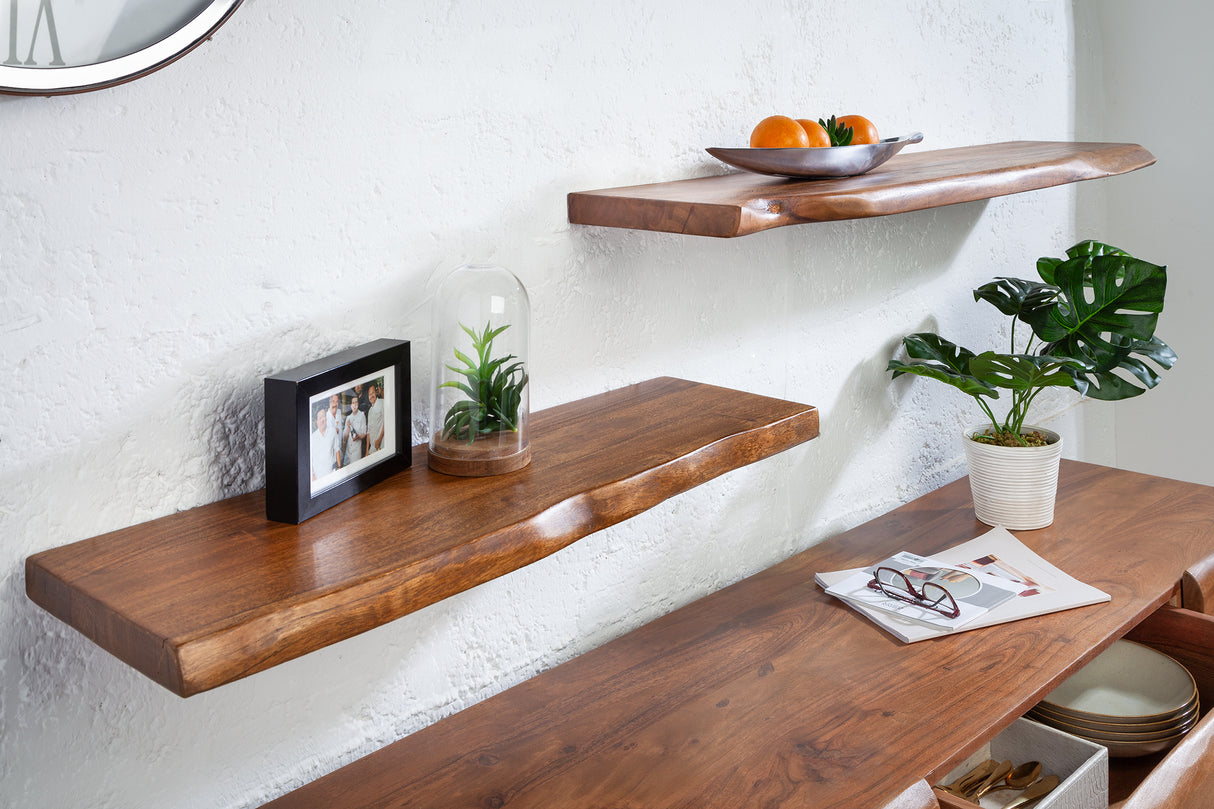 Wall shelf MAMMUT 115cm acacia wood honey finish