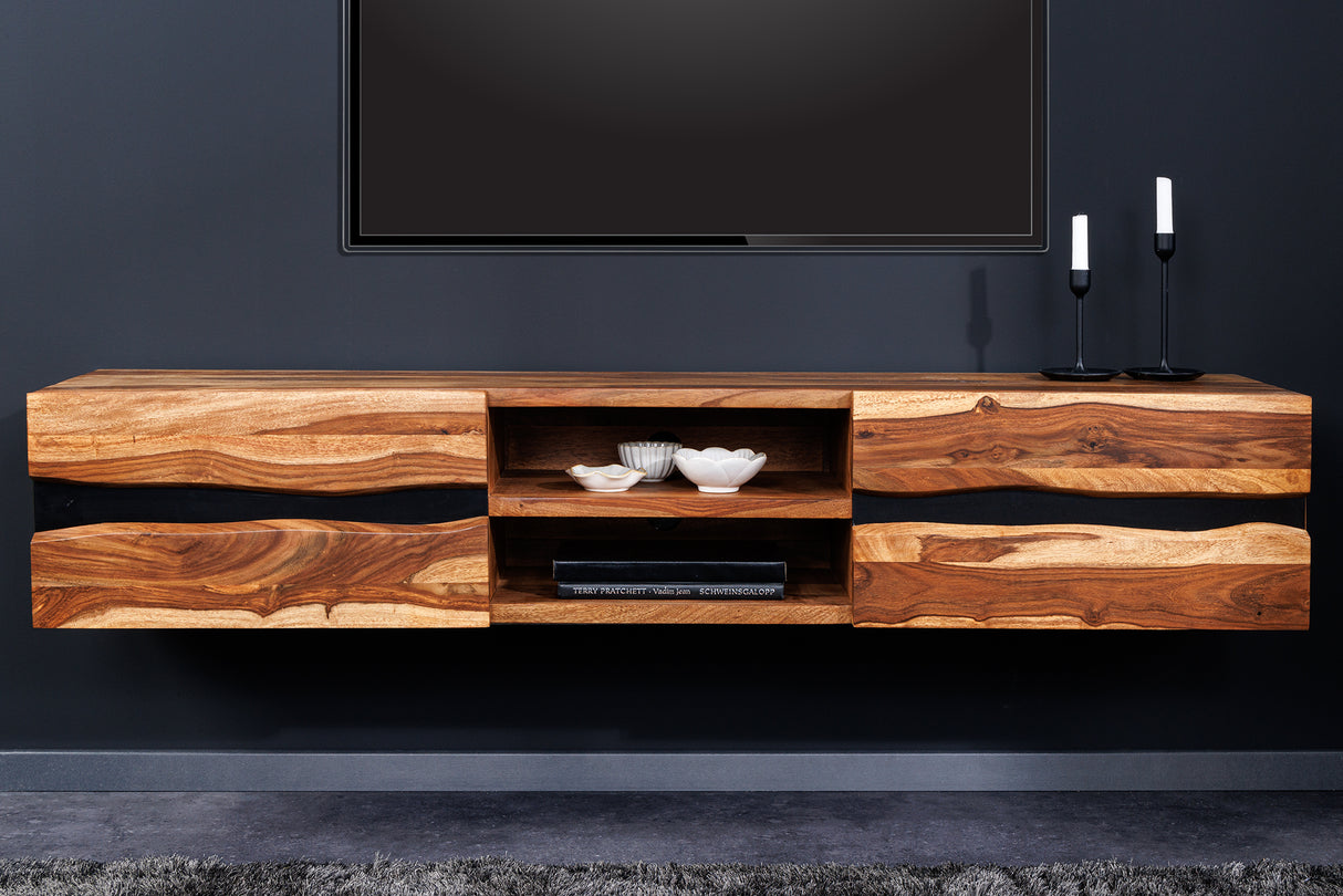 TV-Board AMAZONAS 160cm hängendes Sheesham-Holz