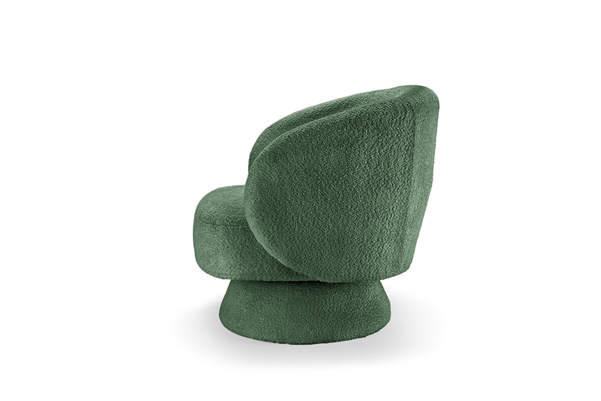 Armchair BOSSA NOVA 360° rotatable bouclé green