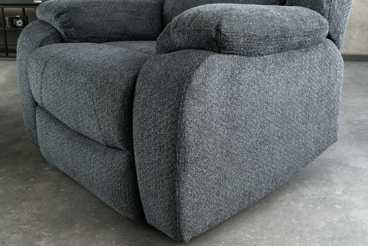 Cinema armchair HOLLYWOOD textured fabric dark grey