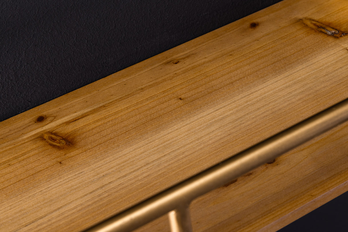 Wall shelf HERITAGE 75cm iron nature pinewood