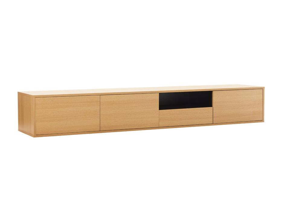 TV-Board LOFT 200cm hanging natural black