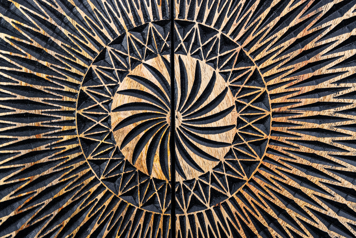 Highboard ILLUSION 120cm mango black