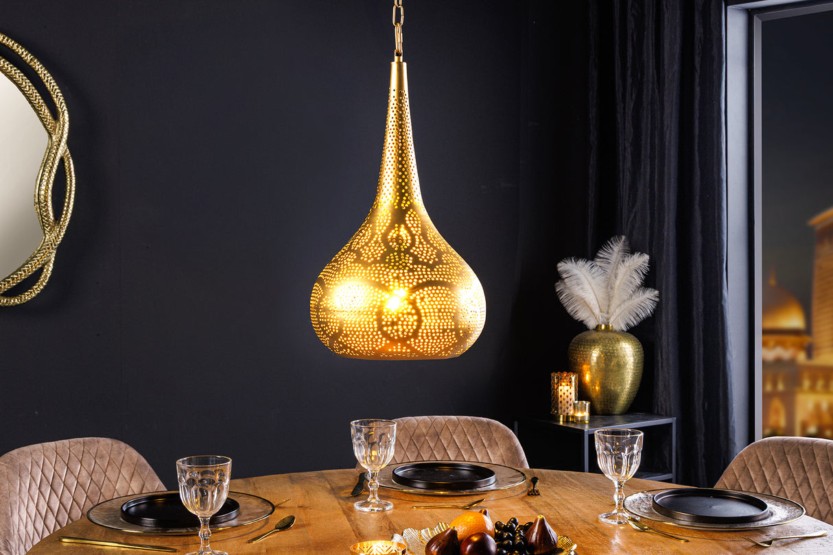 Pendelleuchte ORIENT LIVING 50cm Eisen mit Golddekor