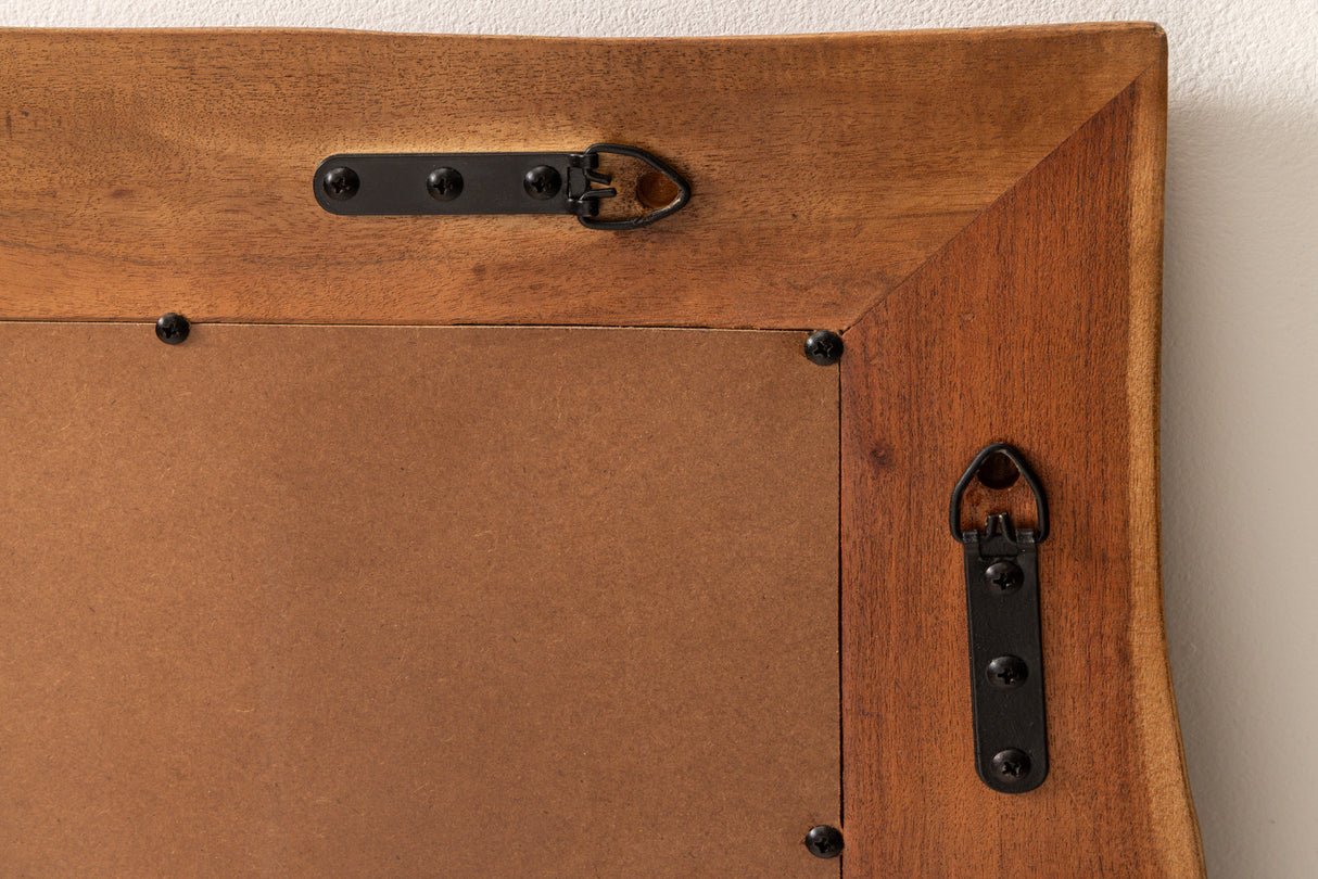 Wall mirror MAMMUT 160cm natural edge brown acacia wood