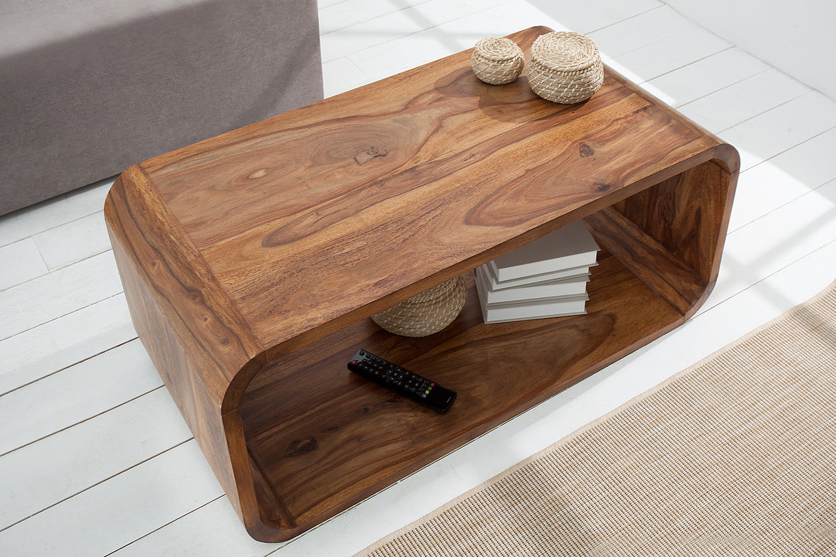Coffee table TV-board CUBUS 100cm sheesham wood