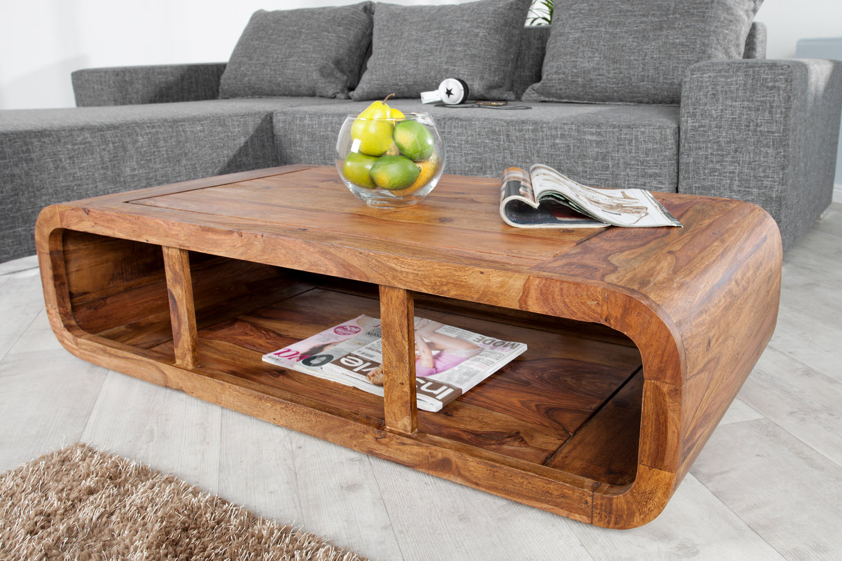 Couchtisch CURVED 100cm Sheesham Holz