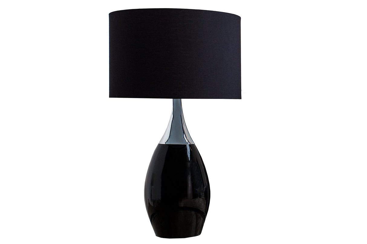 Table lamp CARLA 60cm linen shade black