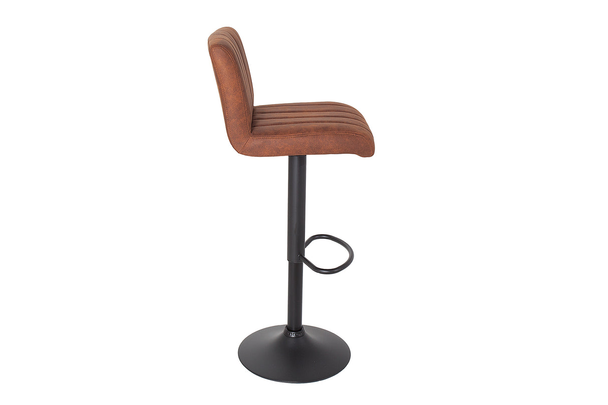 Barhocker PORTLAND 88-109cm Mikrofaser vintage braun