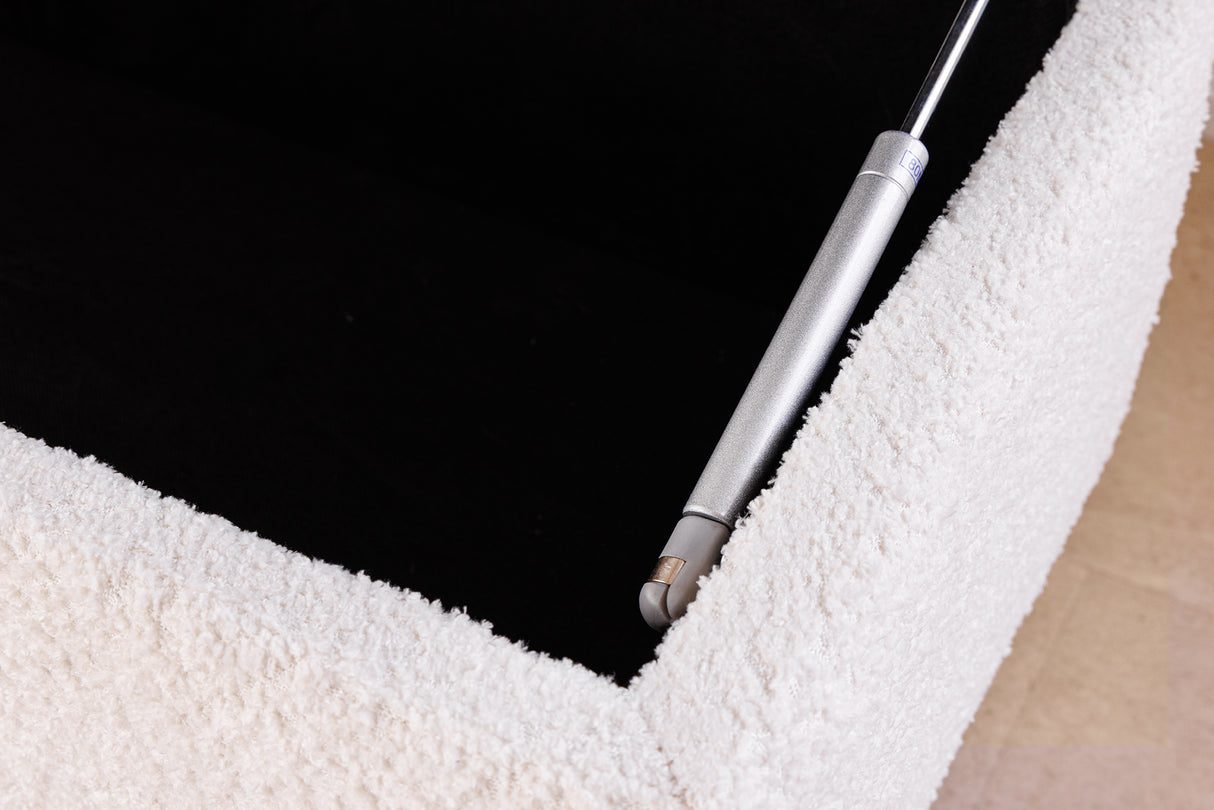 Bankspind LOFT 100cm Bouclé weiß