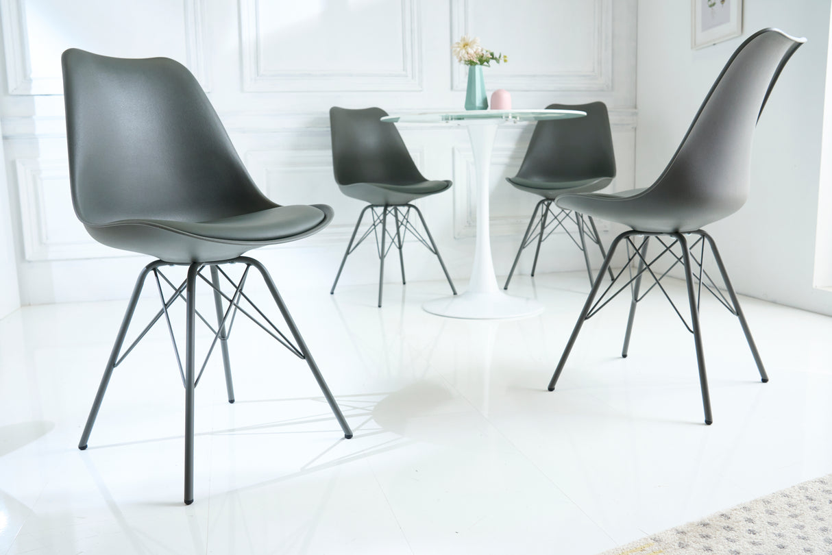 Chair SCANDINAVIA MASTERPIECE artificial leather grey