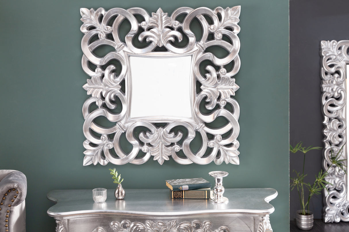 Wandspiegel VENICE BAROCK 75cm silber antik