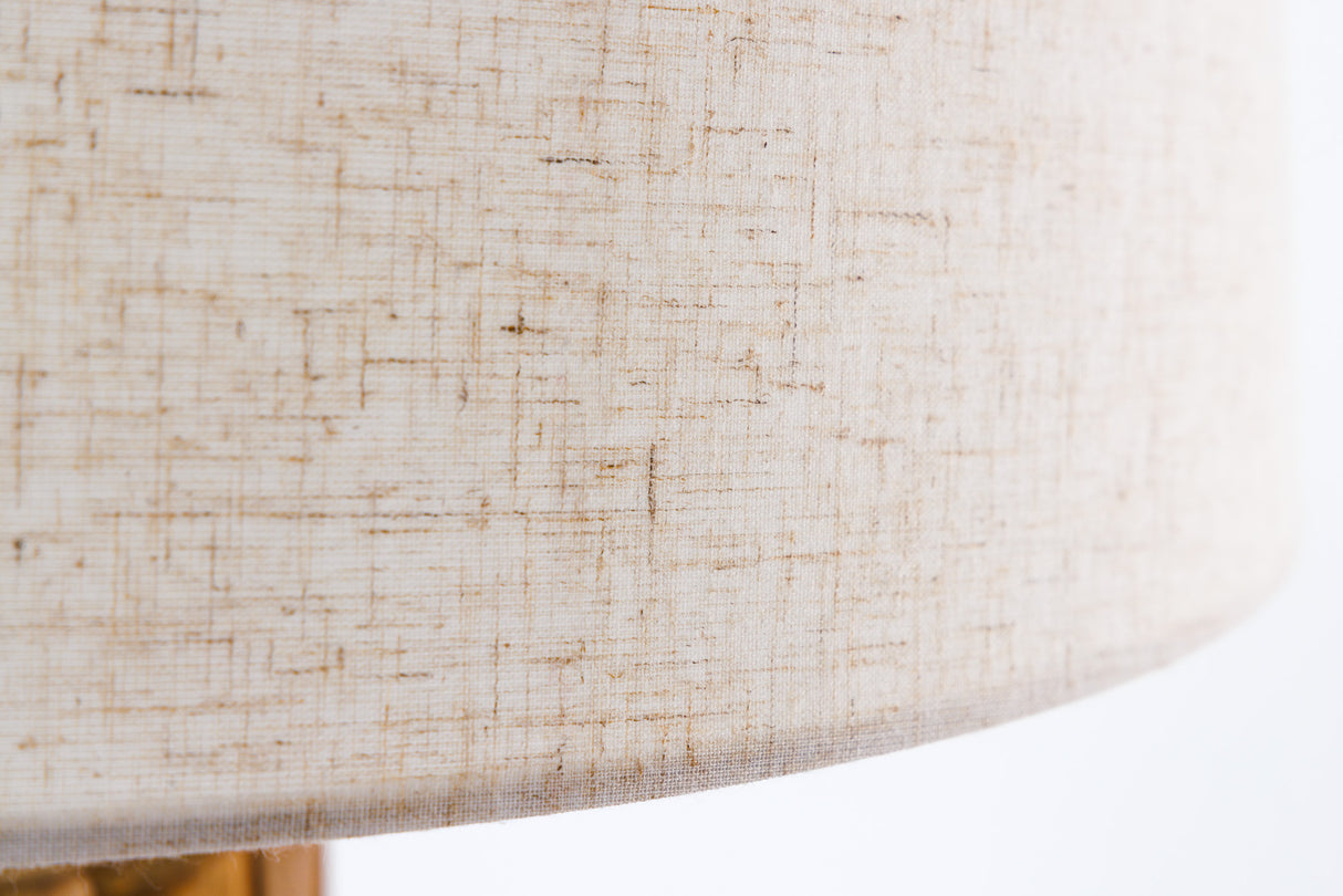 Lampenschirm 45x25x50cm kegelförmig Leinen natur für Stehlampe