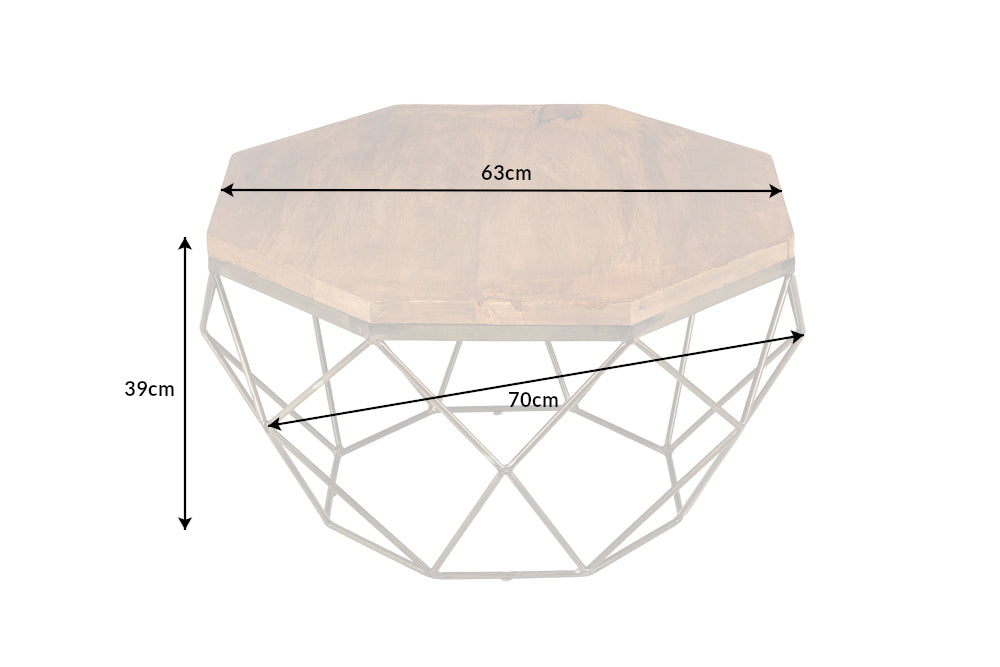 Coffee table DIAMOND 70cm mango wood