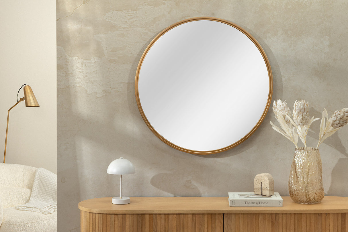 Wall mirror PORTRAIT 60cm gold iron handmade