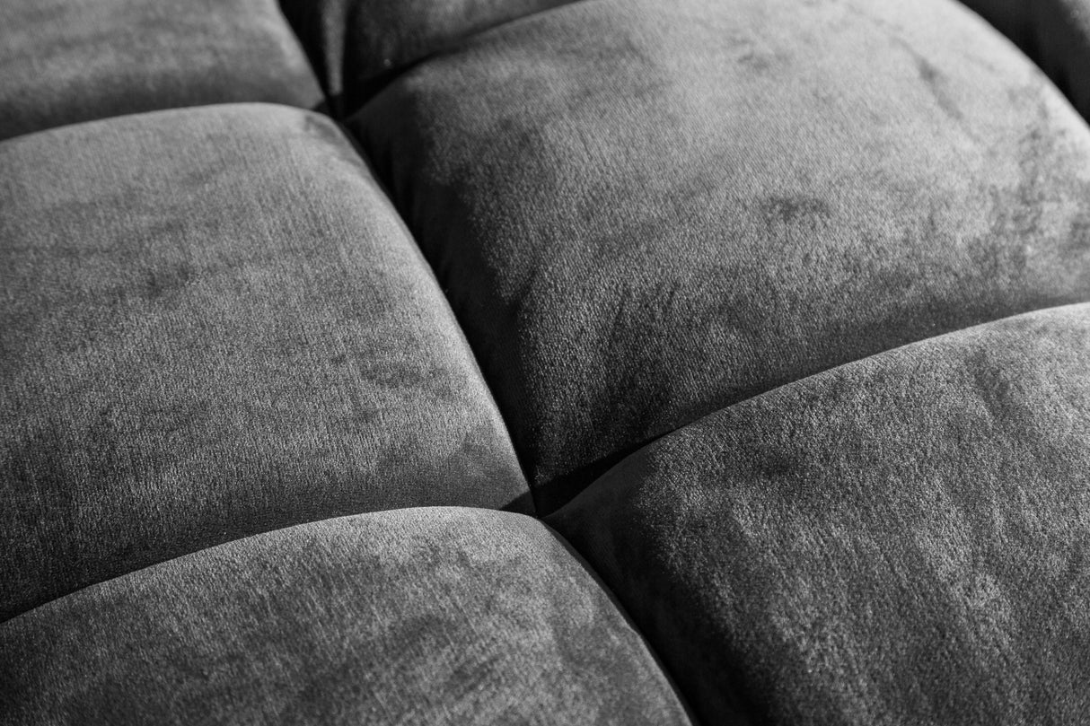 Sofa COZY VELVET 220cm 3-seater velvet grey