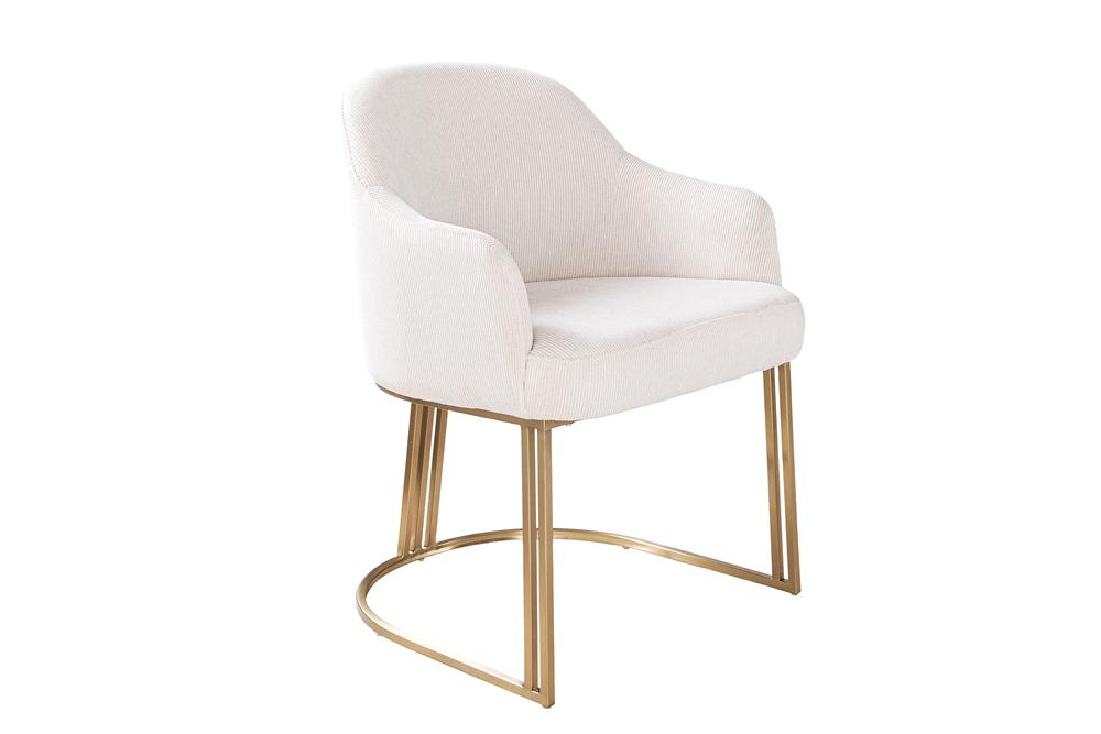 Chair EXTRAVAGANCIA w/ armrests beige champagne gold