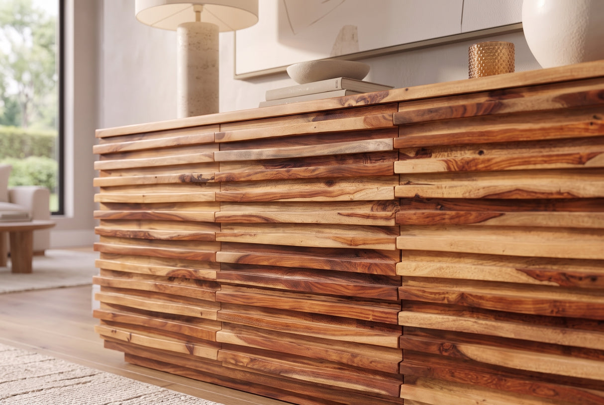 Sideboard RELIEF 160cm sheesham wood