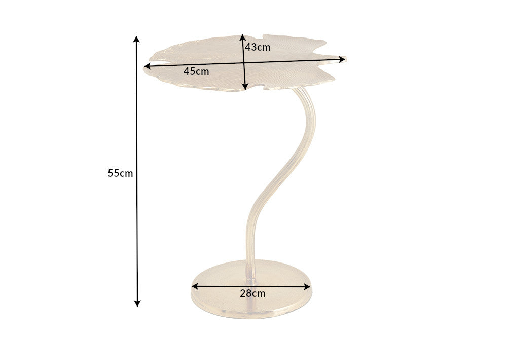 Side table GINKGO LEAF 53cm gold
