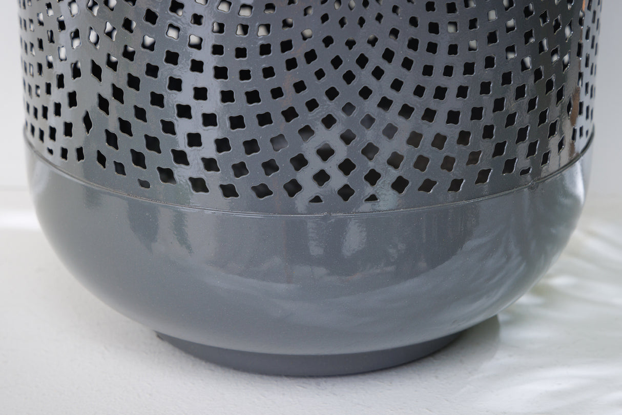 Lantern CANDLELIGHT 30cm grey golden