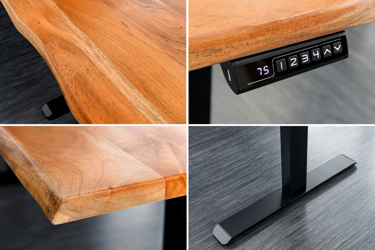 Schreibtisch MAMMUT 160cm Tischplatte Akazienholz ohne Beine