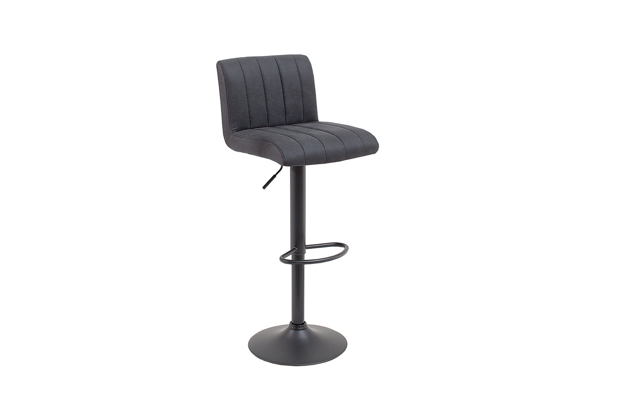 Barhocker PORTLAND 88-109cm Mikrofaser vintage grau