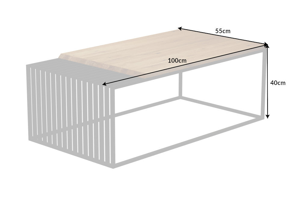 Couchtisch ARCHITECTURE 100cm Eiche und Metall