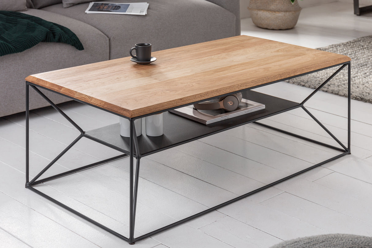 Couchtisch ARCHITECTURE 110cm Eiche und Metall