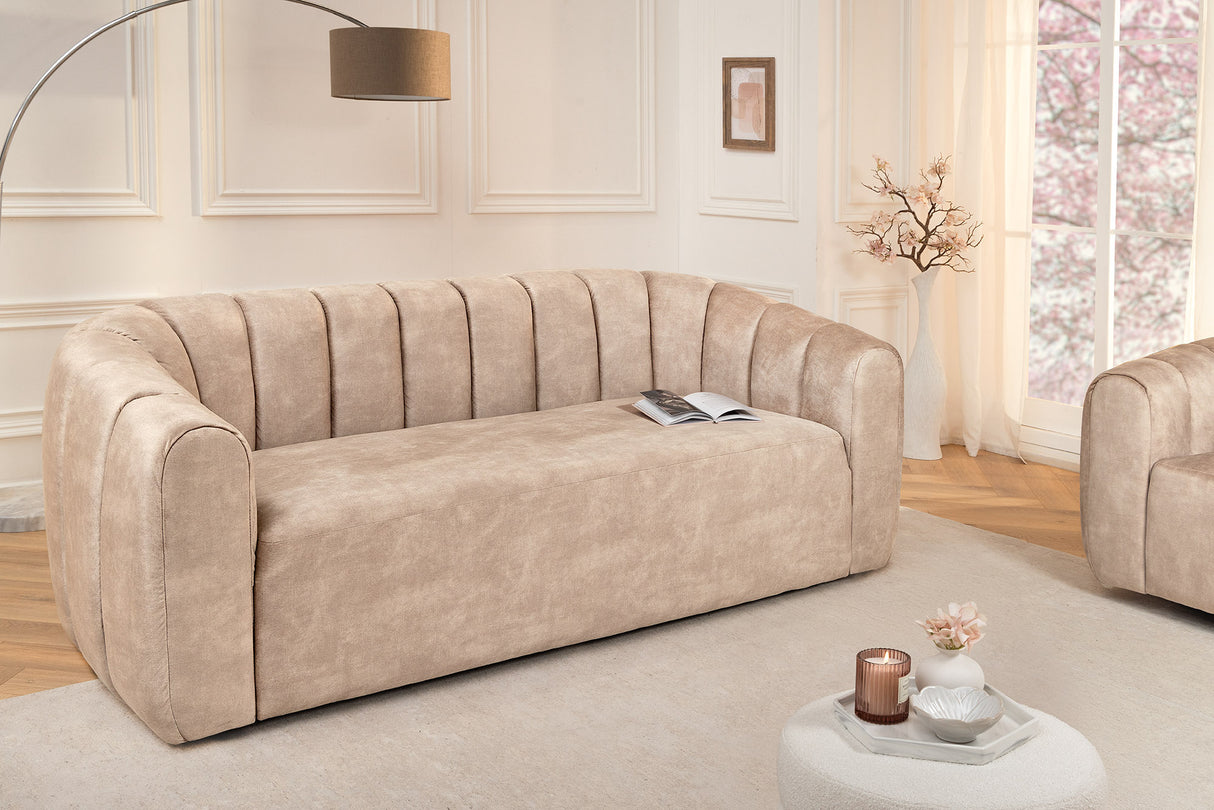 Sofa BABYLON 200cm 3-Sitzer Samt beige
