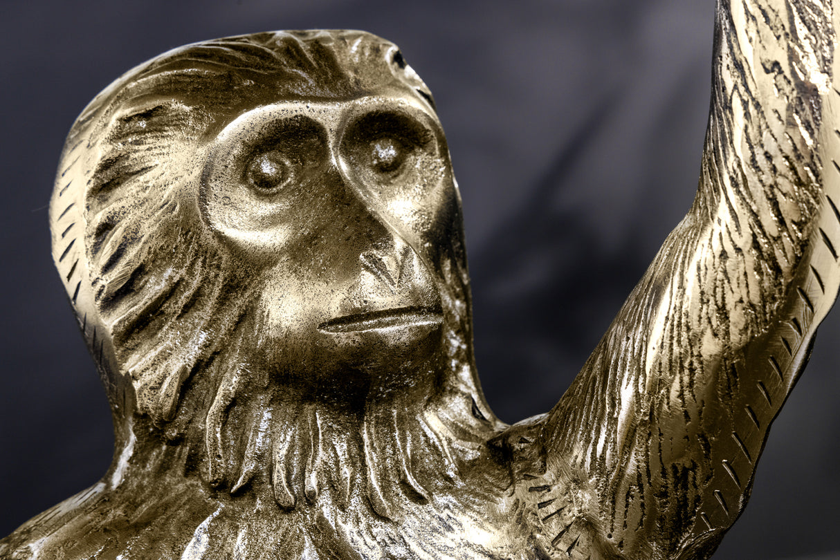 Side table WILDLIFE MONKEY 55cm antique gold