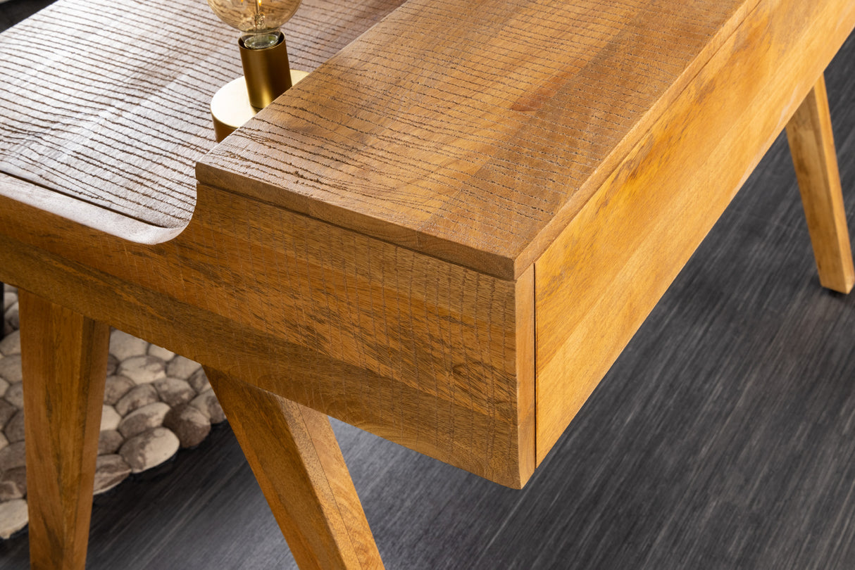 Davenport MONSOON 120cm Mangoholz natur mit Sägespuren