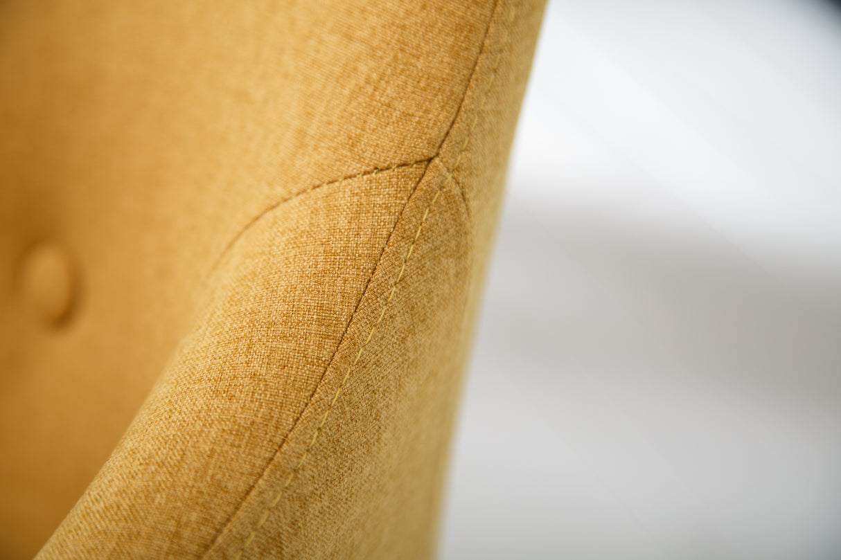 Chair SCANDINAVIA MASTERPIECE textured fabric mustard yellow