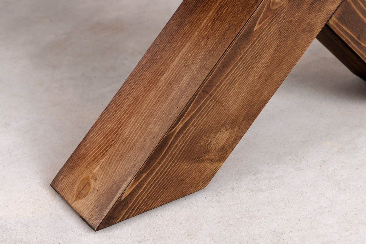 Coffee table GOLIATH 110cm pinewood natural black