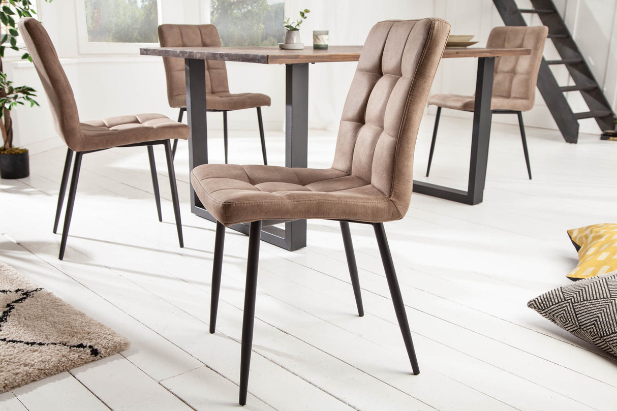 Stuhl MODENA Mikrofaser antik taupe