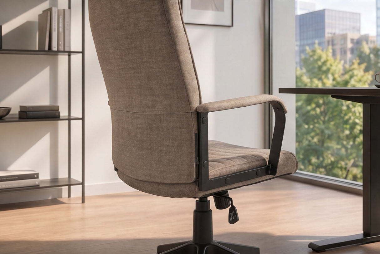 Office chair LAZIO 49-59cm w/ tilt function vogue velour velvet taupe
