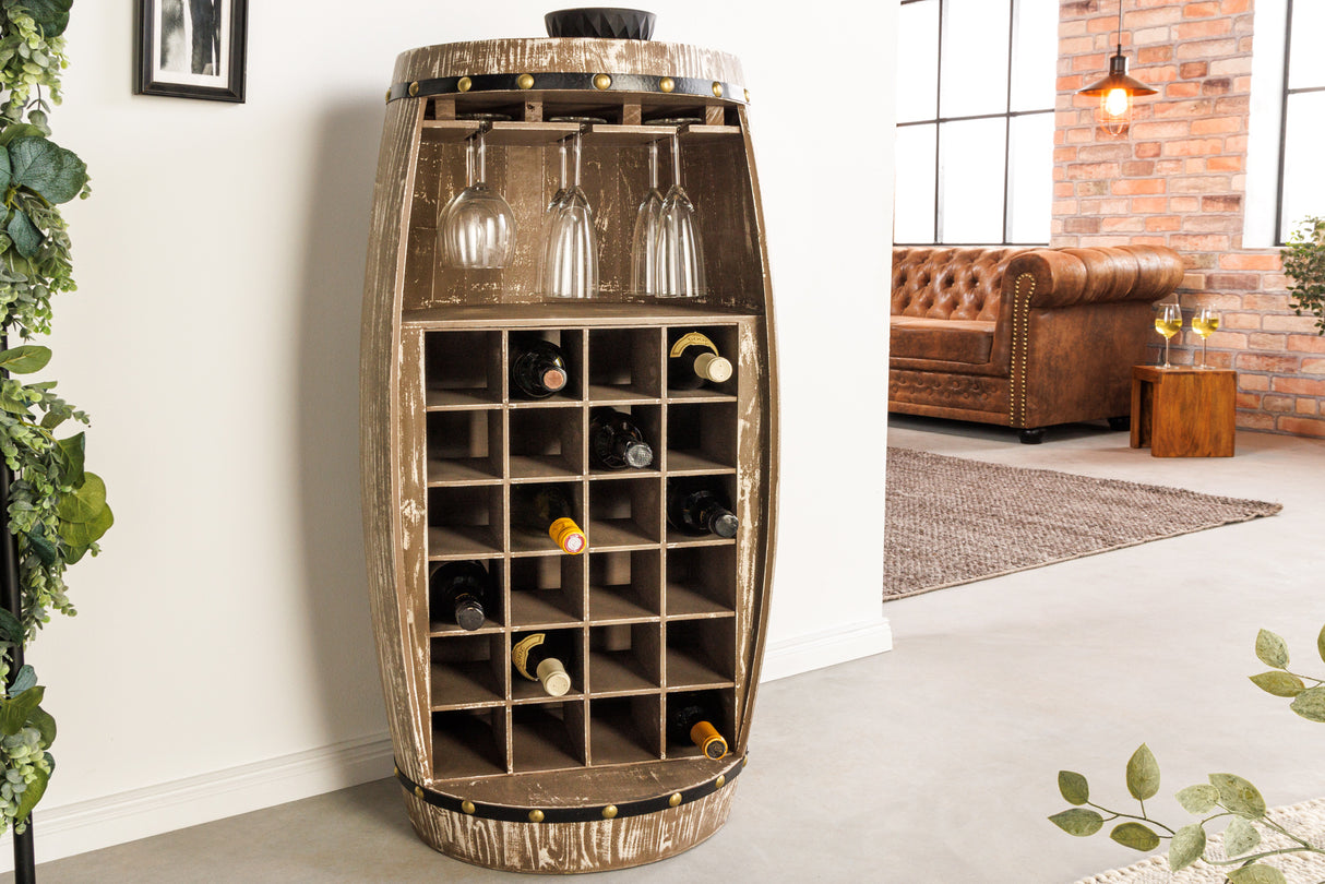 Weinregal halb BODEGA 100cm für 24 Flaschen Massivholz Tannenholz natur