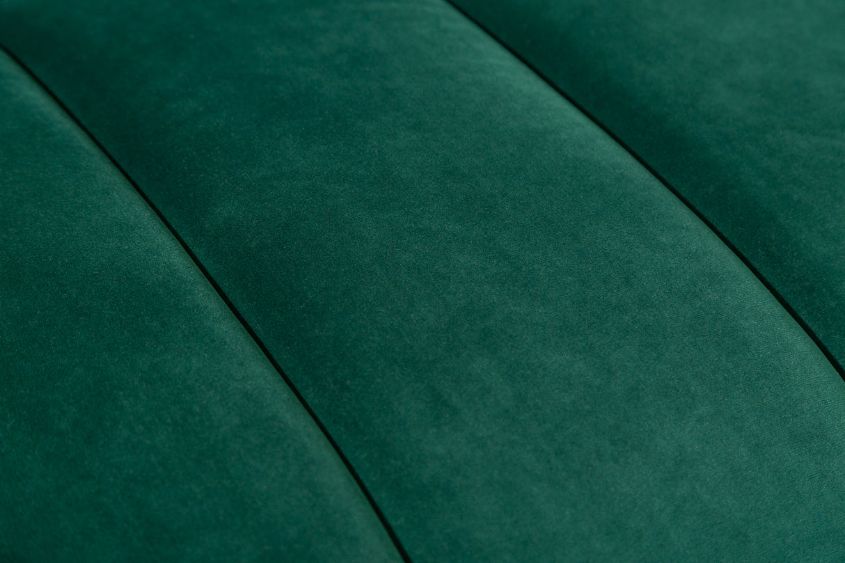 Sofa NOBLESSE 225cm 3-seater velvet emerald green w/ golden feet