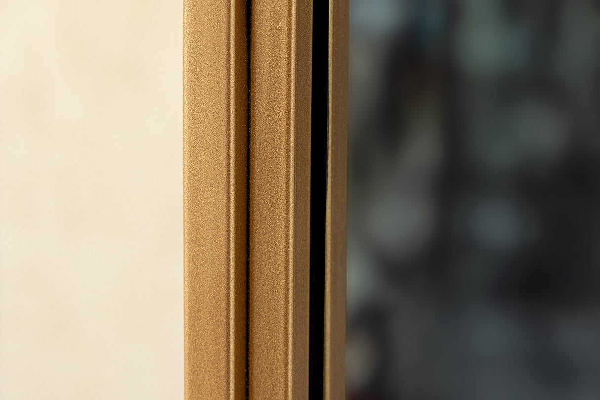 Standing Mirror PORTRAIT 175cm oval gold w/ black marble base