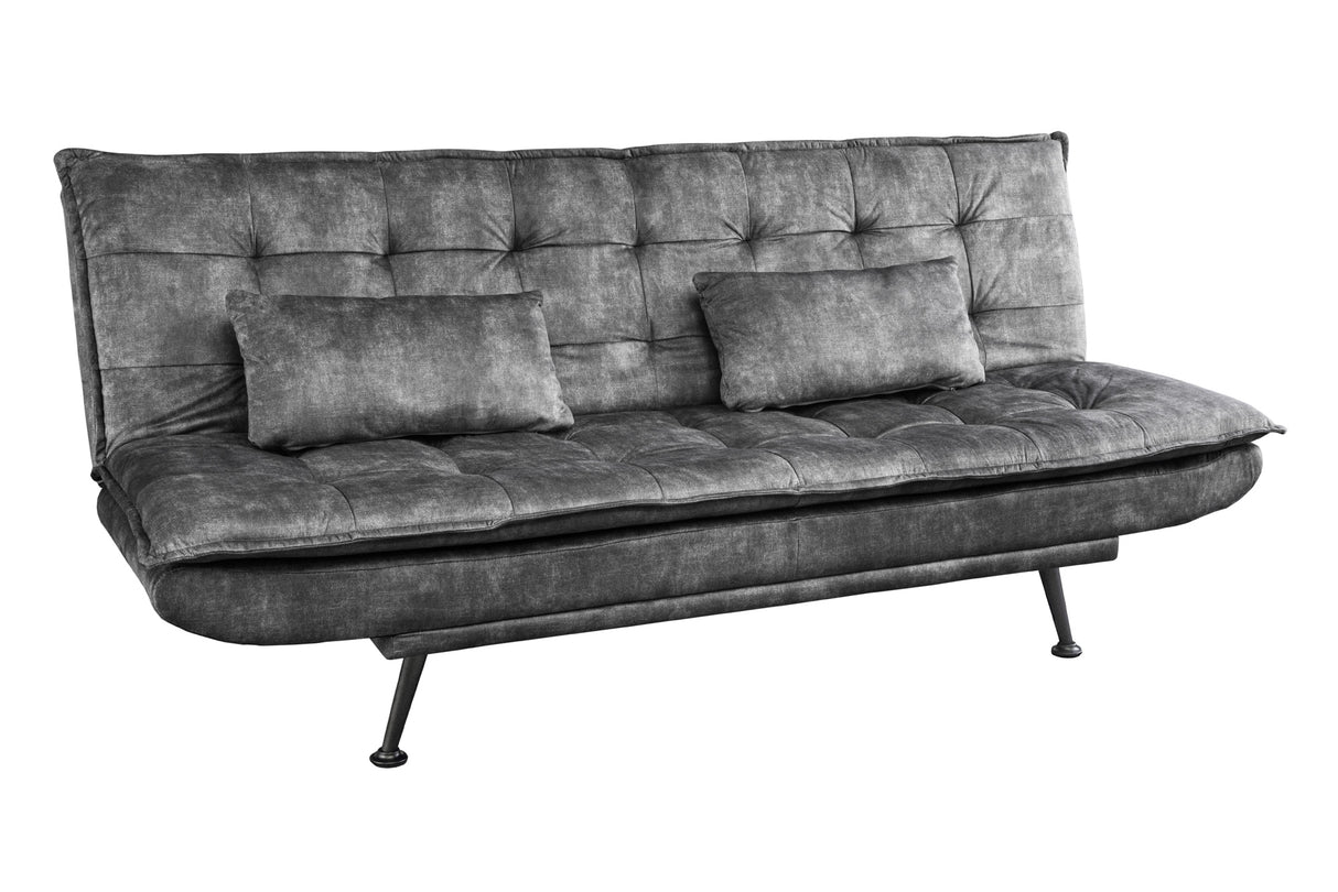 Sofa bed JAZZ 195cm 3-seater velvet grey