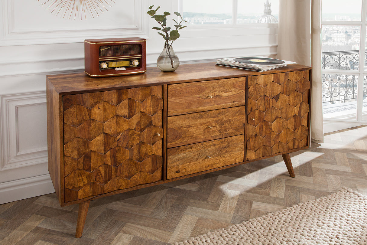 Sideboard MYSTIC LIVING 145cm Sheesham Holz natur