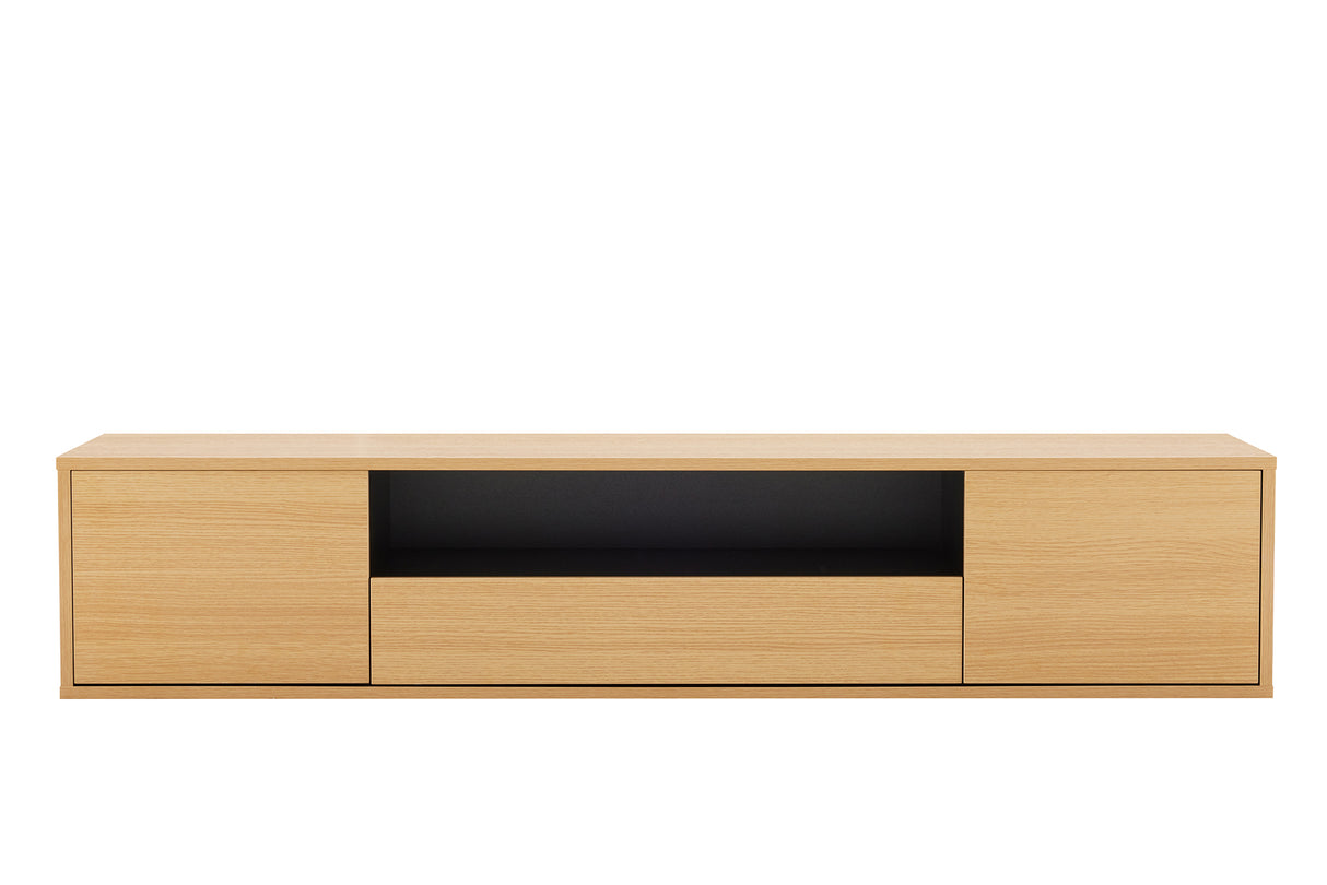 TV-Board LOFT 150cm hanging natural black