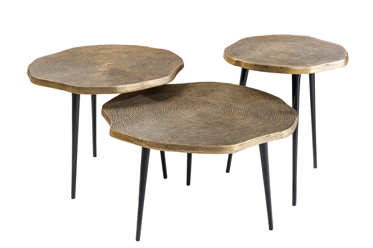 Coffee table ORGANIC 39-60cm gold antique brass