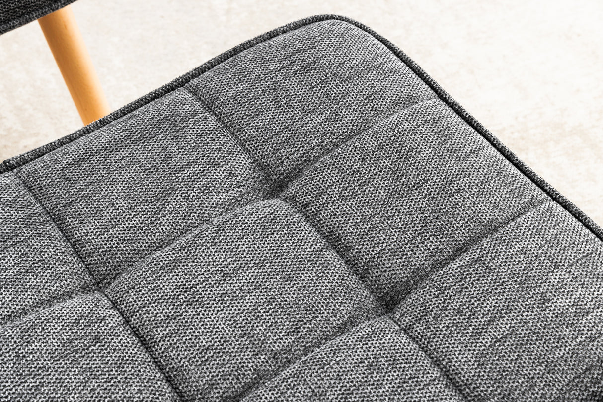 Stool SCANDINAVIA 40cm textured fabric grey