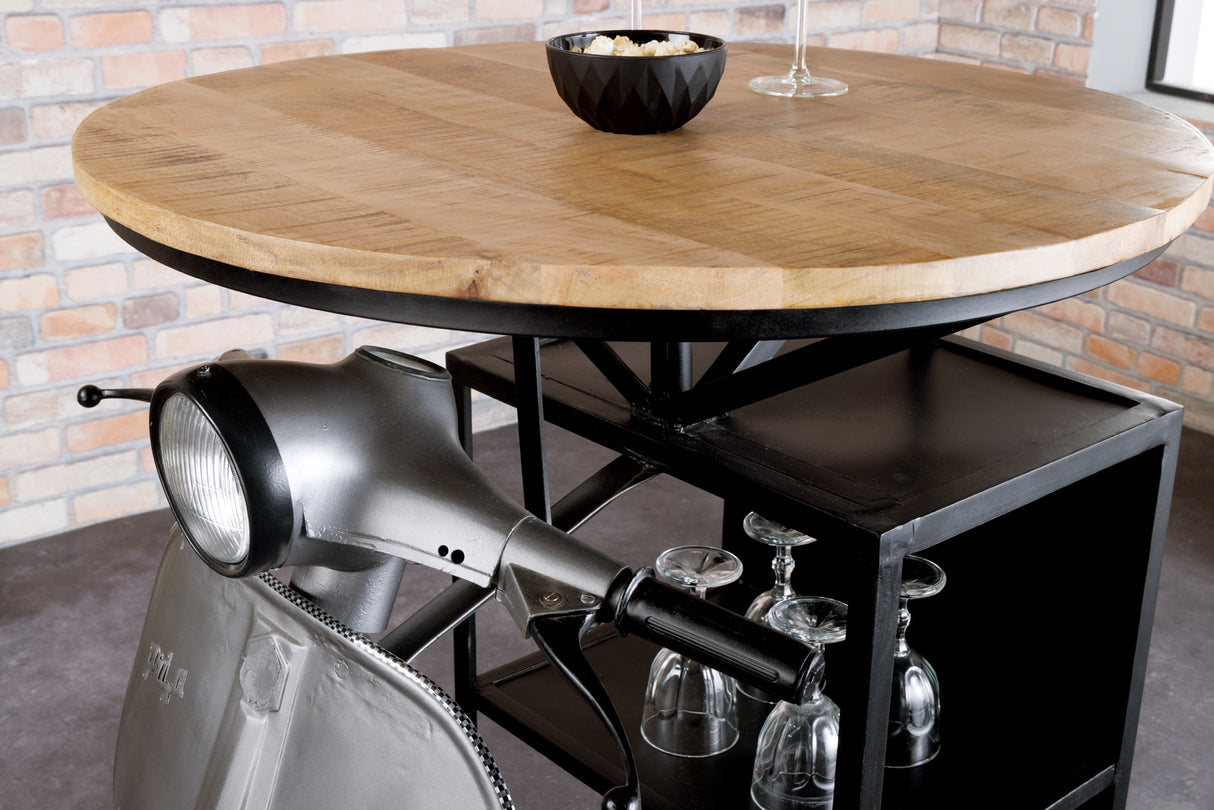 Bar counter SCOOTER 120cm mango wood plate