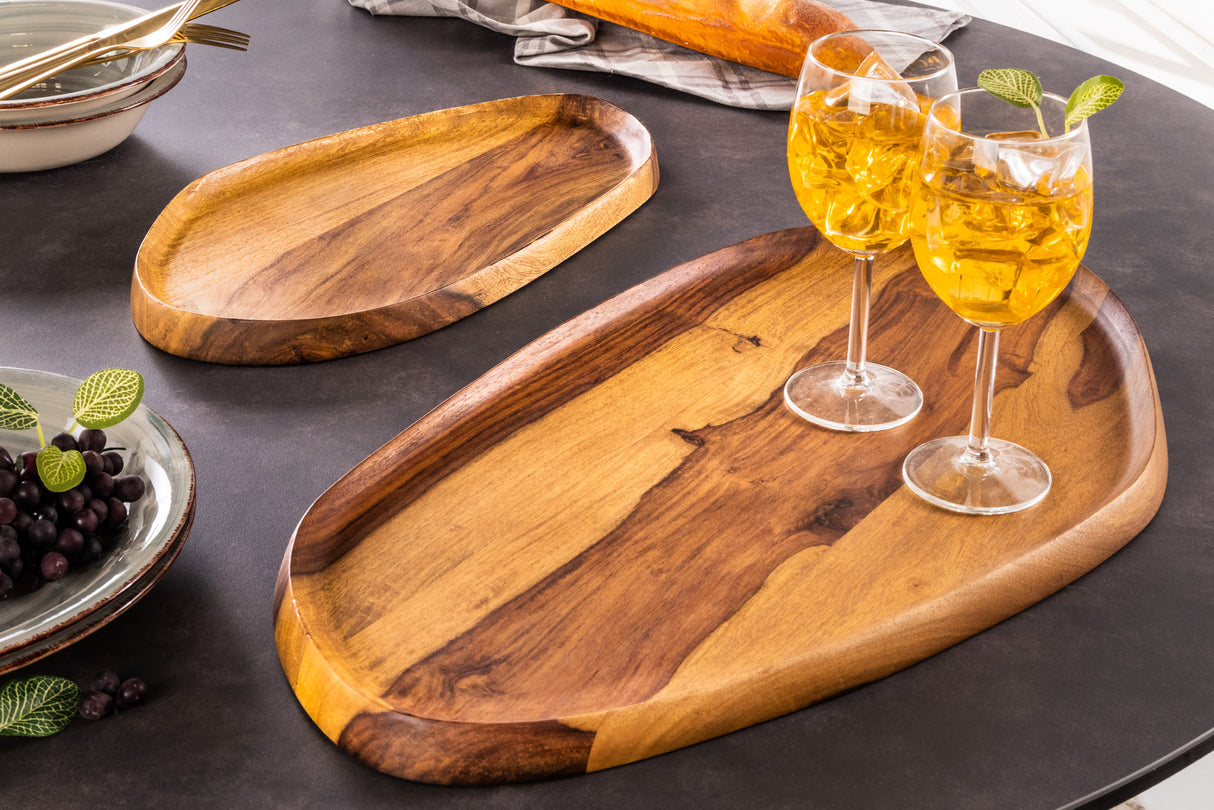 Tray AMAZONAS set of 2 sheesham wood