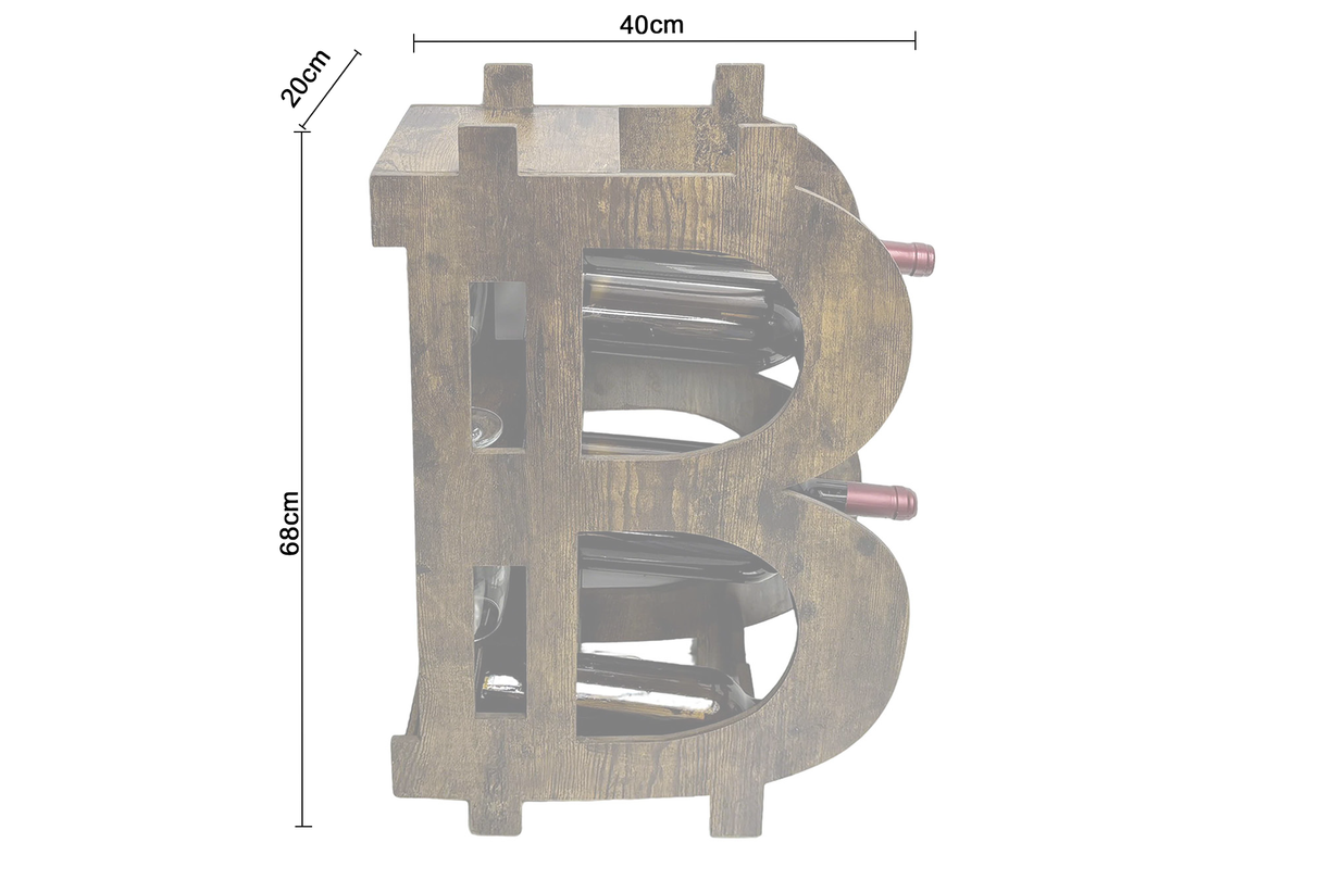 Wine shelf half BITCOIN 70cm pine natrual