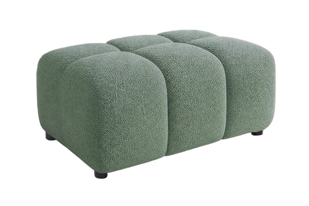 Hocker CLOUD 100cm Bouclé salbeigrün